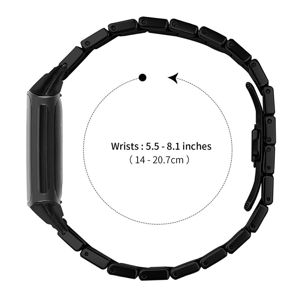 Fitbit Charge 6 / 5 EIDERWOOD Metal Urrem - Sort