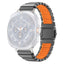 Samsung Galaxy Watch Ultra 2 / Ultra (47mm) Magnetisk Metal Rem m. Silikone - Grå / Orange