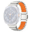 Samsung Galaxy Watch Ultra 2 / Ultra (47mm) Magnetisk Metal Rem m. Silikone - Sølv / Orange