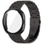 Samsung Galaxy Watch 8 / 9 (40mm) EIDERWOOD Rustfri Stål Urrem m. Plast Cover & Beskyttelsesglas - Sort