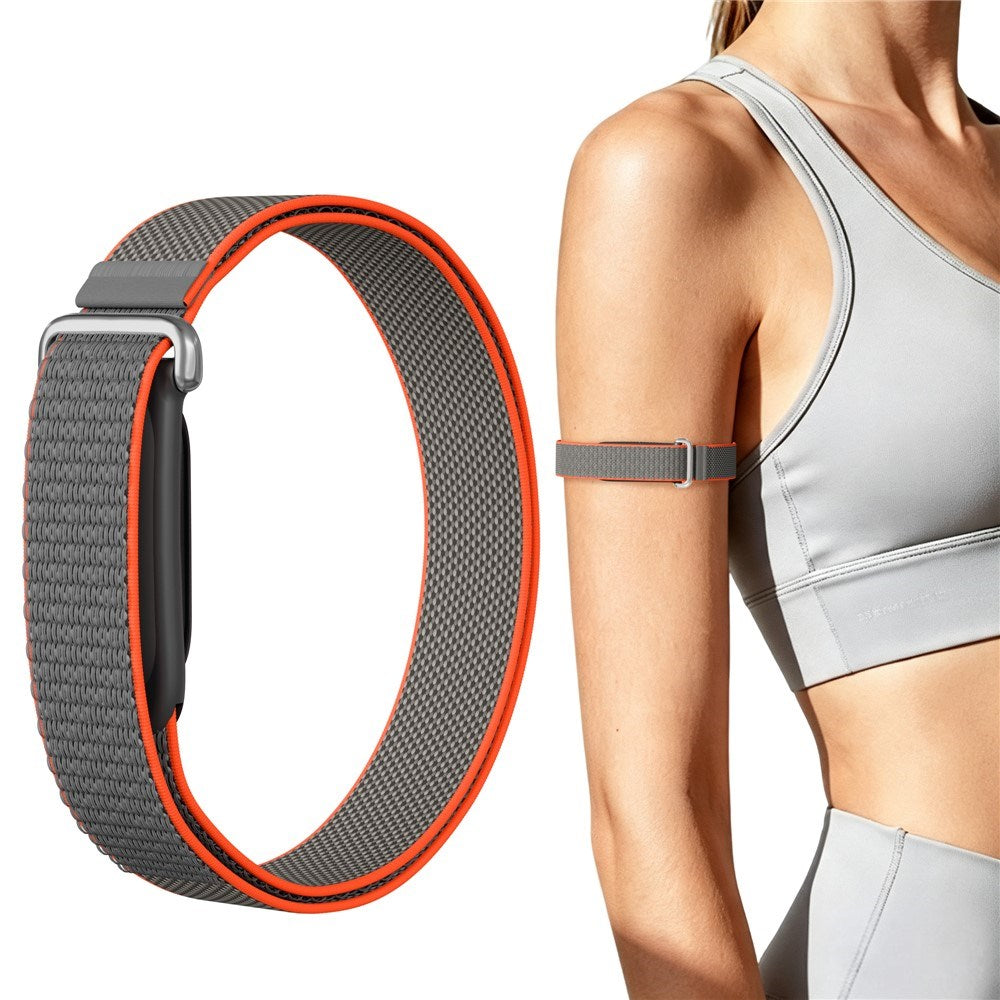 Google Fitbit Air EIDERWOOD Nylon Løbearmbånd - Grå / Orange