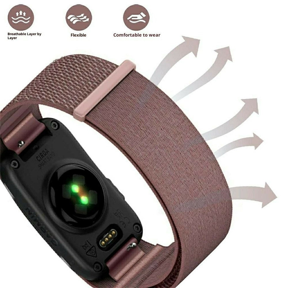 Garmin CIRQA Smart Band EIDERWOOD Nylon Rem - Str. S-M - Grå