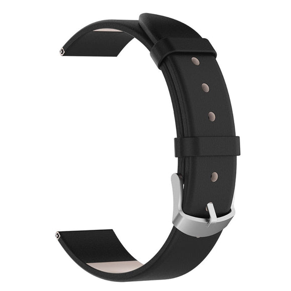 Universal Smartwatch Læder Rem (20mm) - Mat Sort