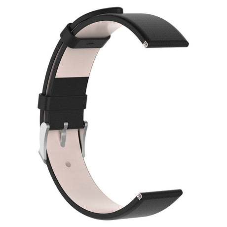 Universal Smartwatch Læder Rem (20mm) - Mat Sort