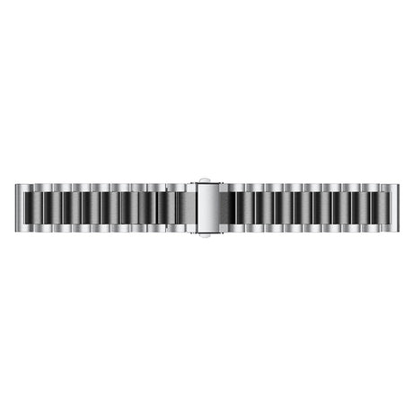 Universal Smartwatch (20mm) Rustfri Stål Rem - Sølv / Sort