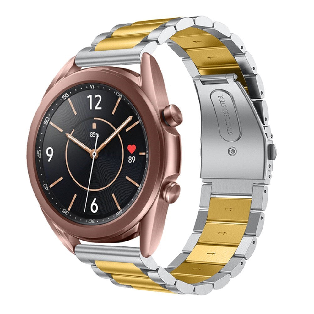 Universal Smartwatch (20mm) Rustfri Stål Rem - Sølv / Guld