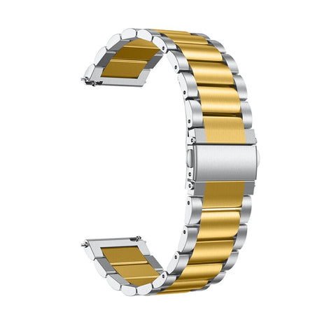 Universal Smartwatch (20mm) Rustfri Stål Rem - Sølv / Guld