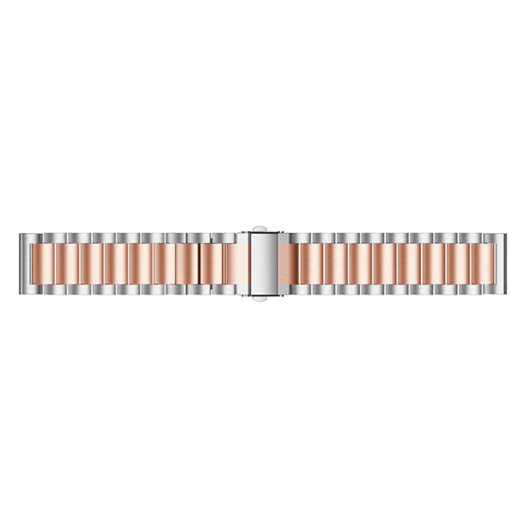 Universal Smartwatch (20mm) Rustfri Stål Rem - Sølv / Rose Gold