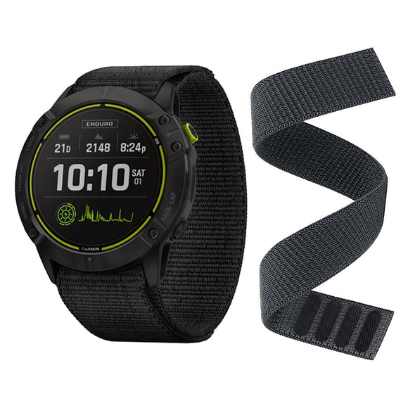 Universal Garmin 20mm Nylon Rem m. Stifter - Sort