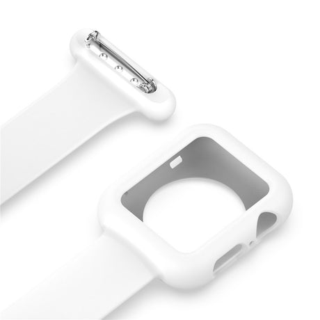Apple Watch (38/40/SE/41/42mm) Sygepleje Silikone Urrem - Hvid