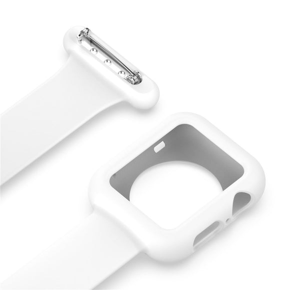 Apple Watch (38/40/SE/41/42mm) Sygepleje Silikone Urrem - Hvid