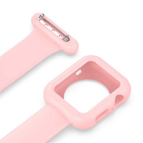 Apple Watch (38/40/SE/41/42mm) Sygepleje Silikone Urrem - Pink