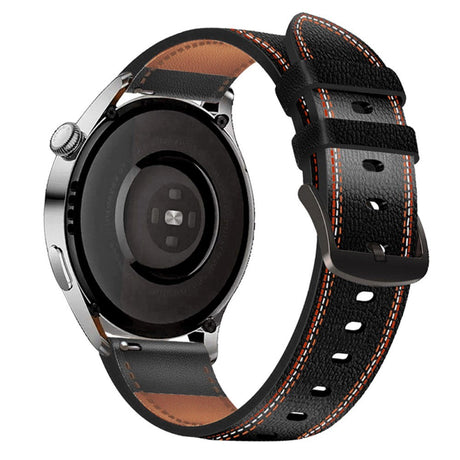 Smartwatch Imiteret Læder Rem (22mm) - Sort