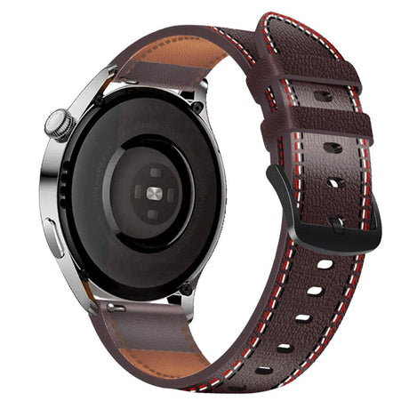 Smartwatch Imiteret Læder Rem (22mm) - Mørkebrun