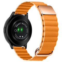 Universal Smartwatch Rem 20mm Magnetisk Litchi Læder - Orange / Rose Gold