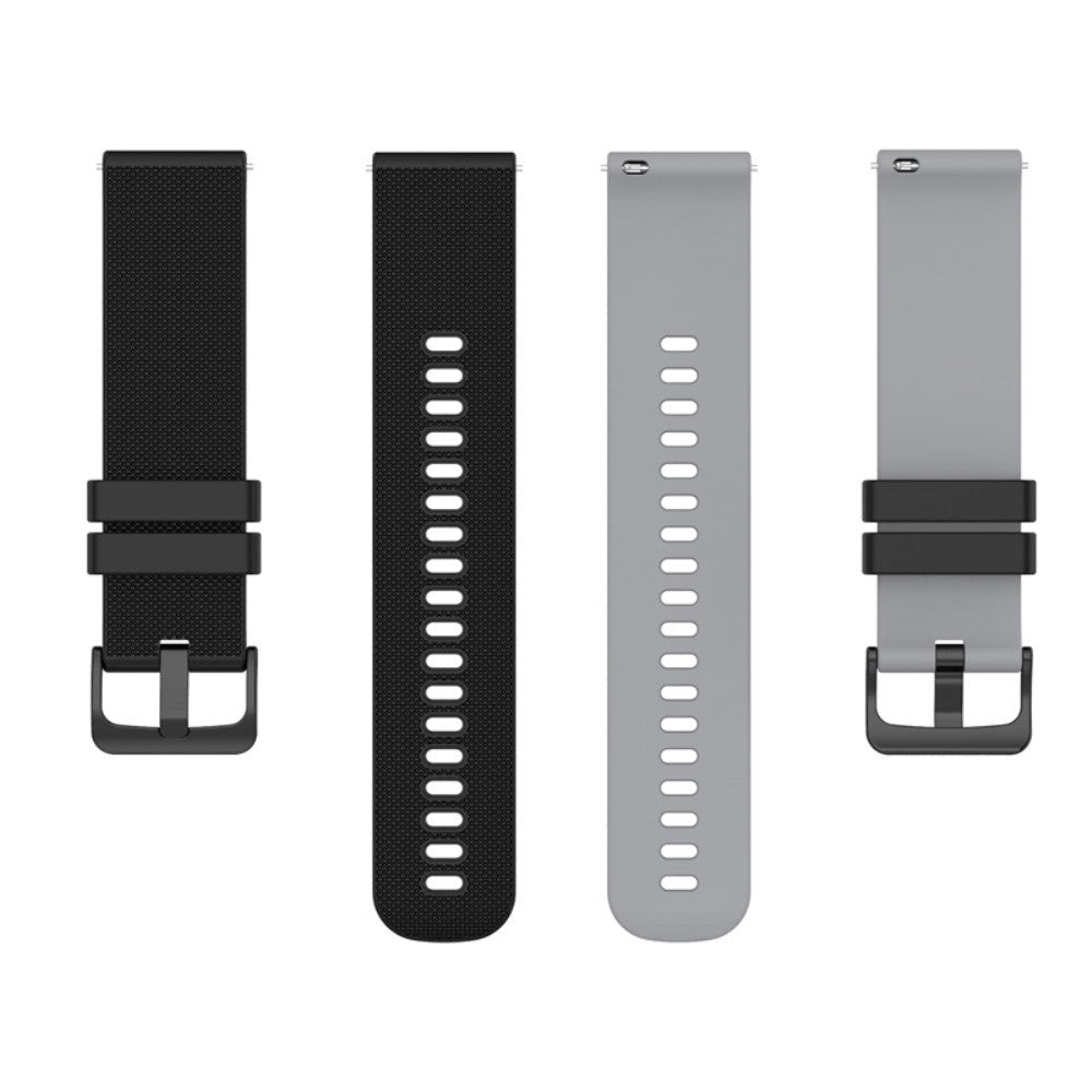 Universal Smartwatch Silikone Rem (22mm) Gitter - Sort / Grå