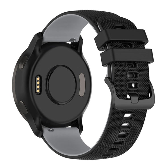 Universal Smartwatch Silikone Rem (22mm) Gitter - Sort / Grå