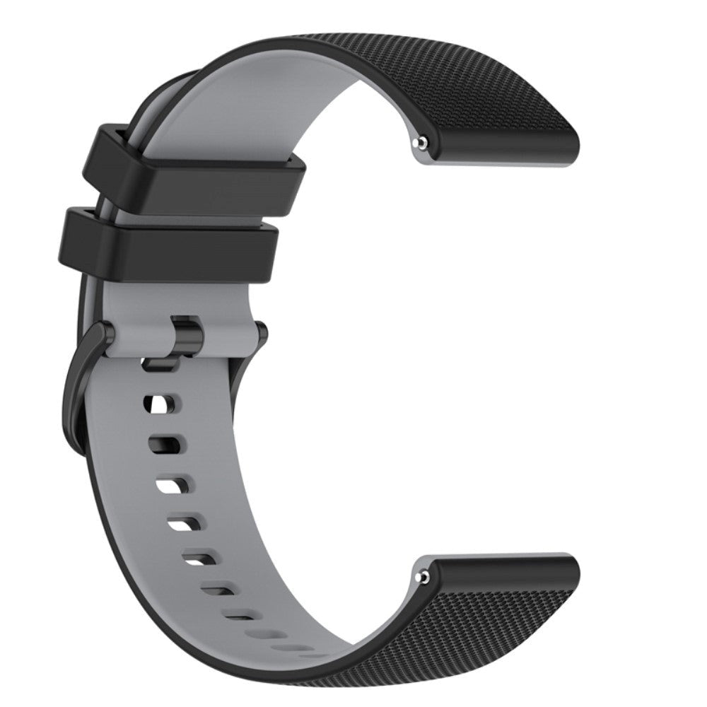 Universal Smartwatch Silikone Rem (22mm) Gitter - Sort / Grå
