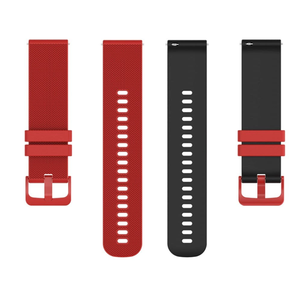 Universal Smartwatch Silikone Rem (22mm) Gitter - Rød / Sort