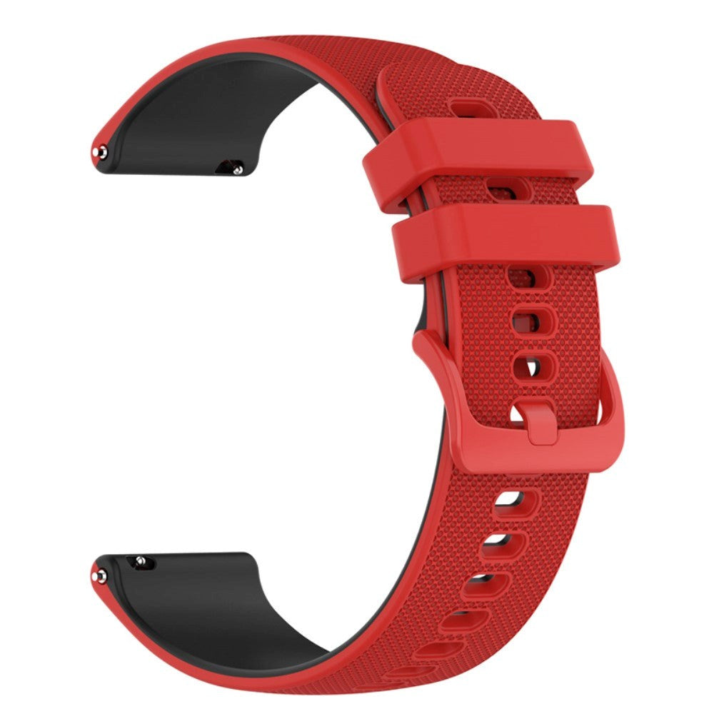 Universal Smartwatch Silikone Rem (22mm) Gitter - Rød / Sort