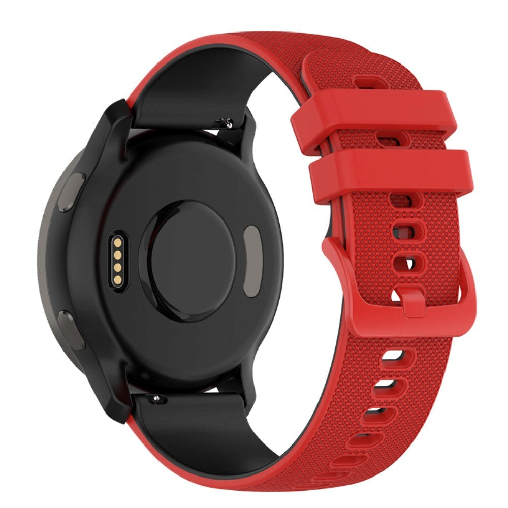 Universal Smartwatch Silikone Rem (22mm) Gitter - Rød / Sort