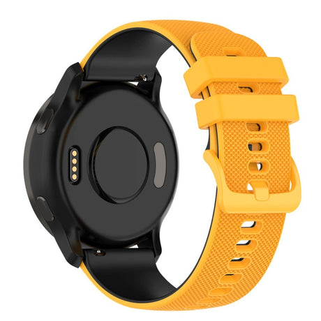 Universal Smartwatch Silikone Rem (22mm) Gitter - Gul / Sort