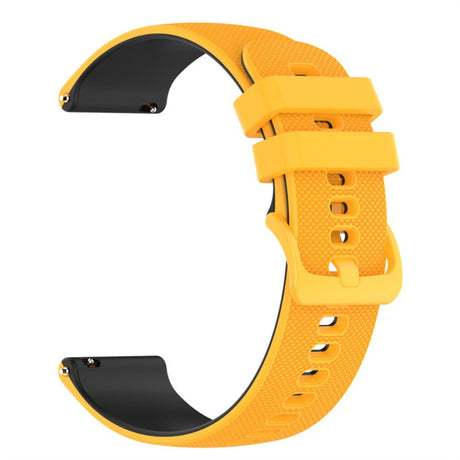 Universal Smartwatch Silikone Rem (22mm) Gitter - Gul / Sort