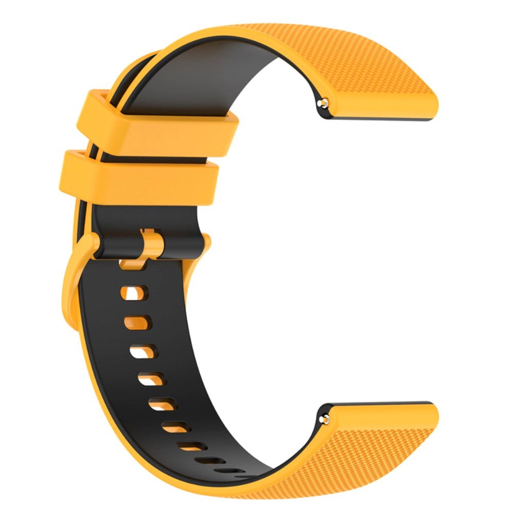 Universal Smartwatch Silikone Rem (22mm) Gitter - Gul / Sort
