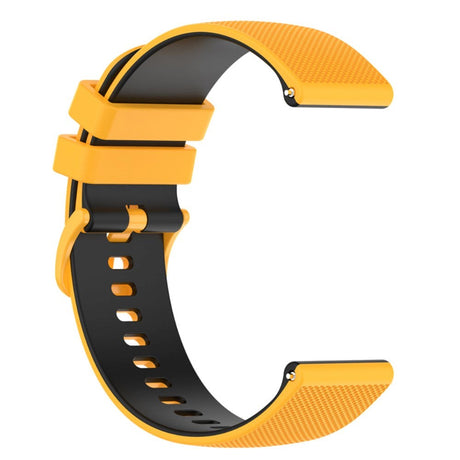 Universal Smartwatch Silikone Rem (22mm) Gitter - Gul / Sort
