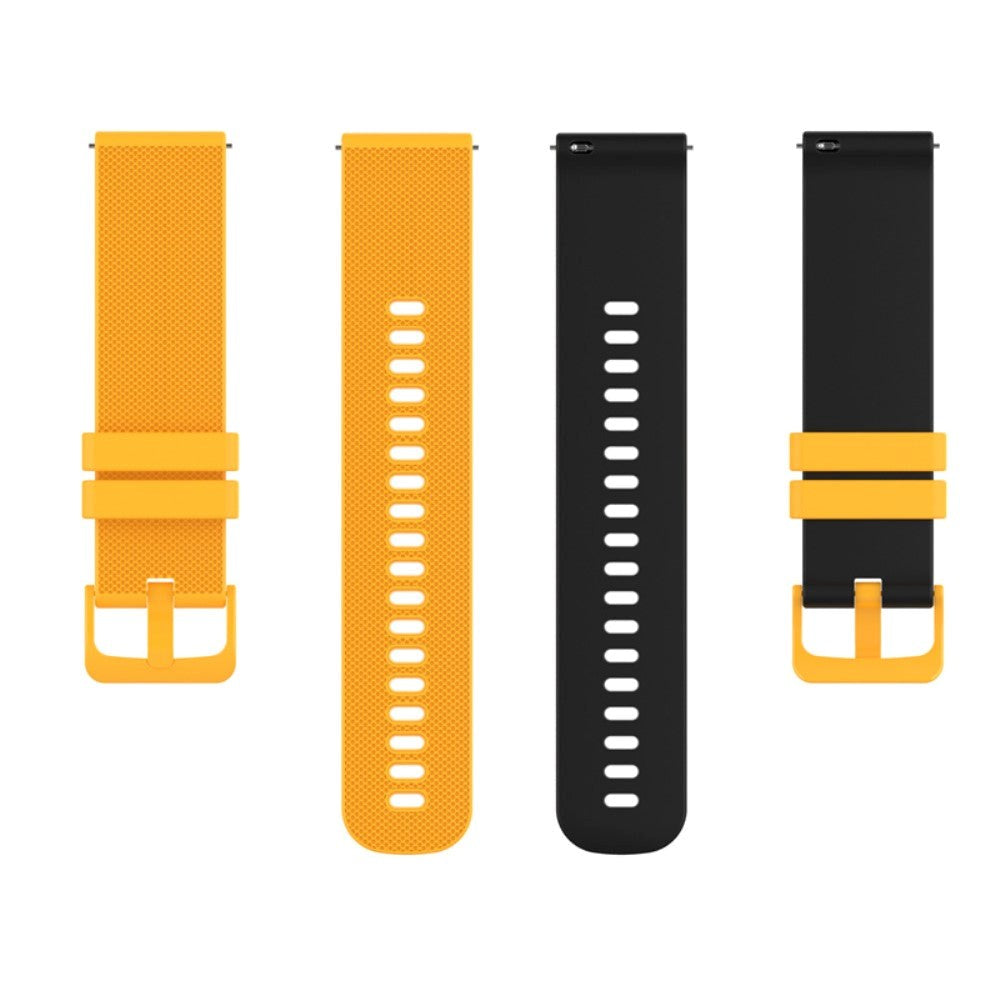 Universal Smartwatch Silikone Rem (22mm) Gitter - Gul / Sort