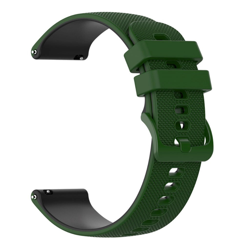 Universal Smartwatch Silikone Rem (22mm) Gitter - Grøn / Sort