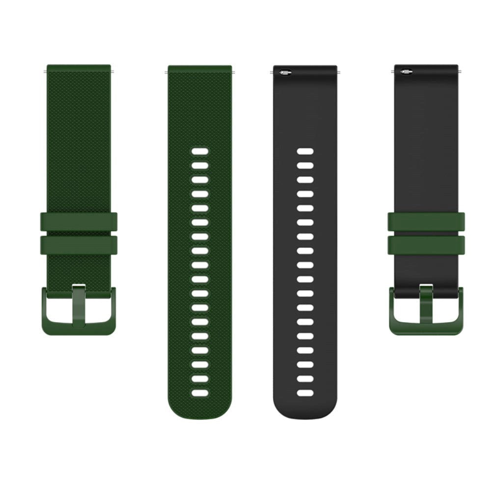 Universal Smartwatch Silikone Rem (22mm) Gitter - Grøn / Sort