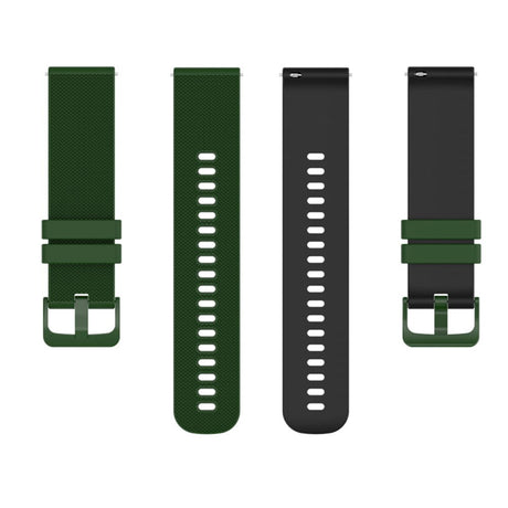 Universal Smartwatch Silikone Rem (22mm) Gitter - Grøn / Sort