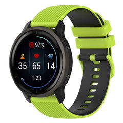 Universal Smartwatch Silikone Rem (22mm) Gitter - Limegrøn / Sort