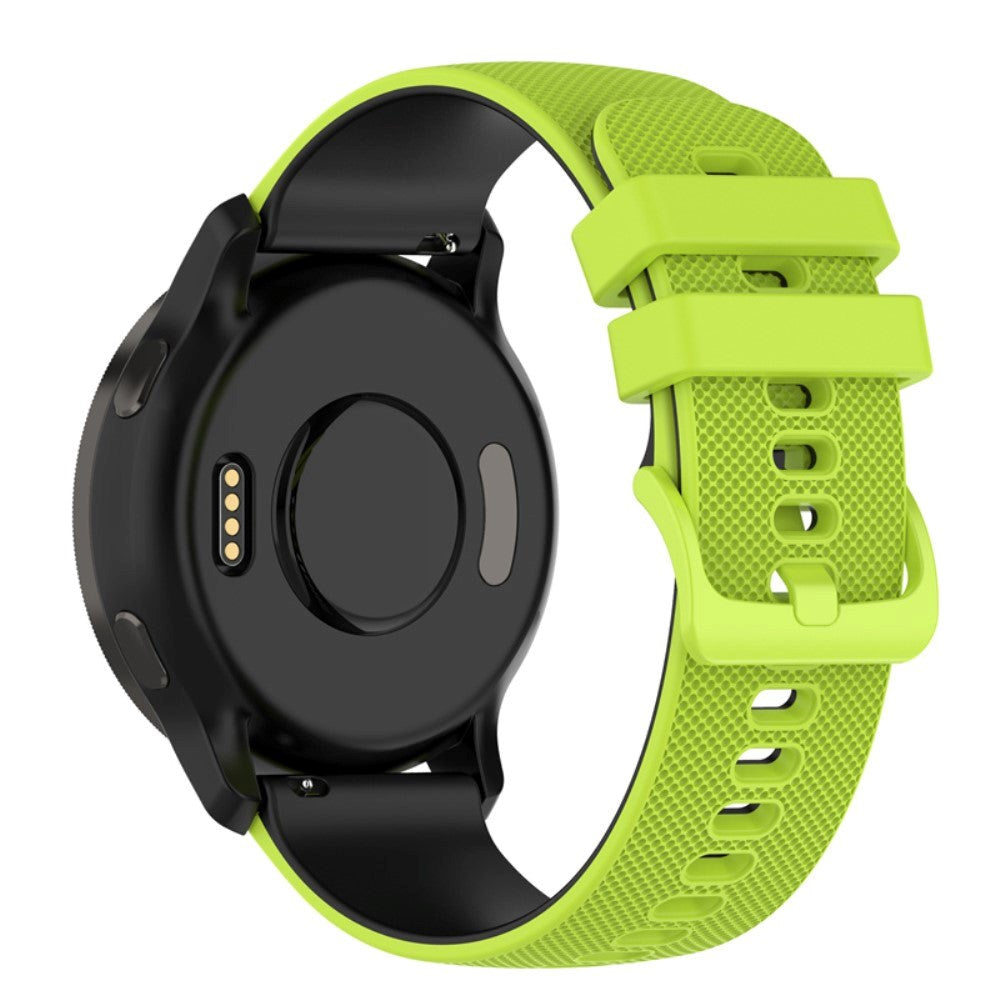Universal Smartwatch Silikone Rem (22mm) Gitter - Limegrøn / Sort
