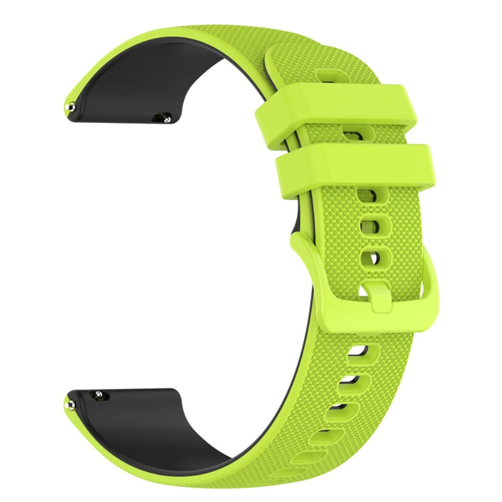 Universal Smartwatch Silikone Rem (22mm) Gitter - Limegrøn / Sort