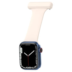 Apple Watch (38/40/SE/41/42mm) Sygepleje Silikone Urrem - Beige / Hvid