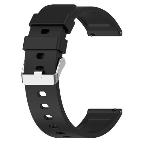Universal Silikone Smartwatch Rem (20mm) m. Metal Spænde - Sort