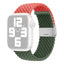 Apple Watch (38/40/SE/41/42mm) Tofarvet Nylon Rem - Orange / Grøn