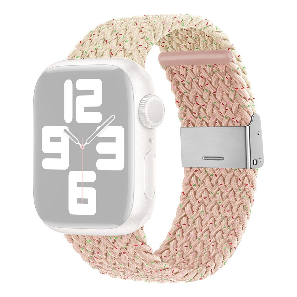 Apple Watch (38/40/SE/41/42mm) Tofarvet Nylon Rem - Beige / Blå