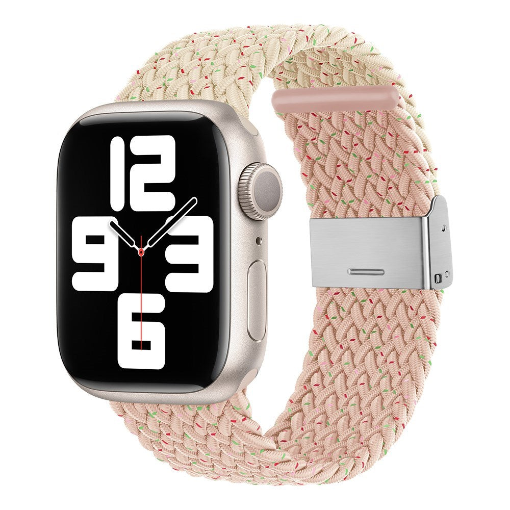Apple Watch (38/40/SE/41/42mm) Tofarvet Nylon Rem - Beige / Blå