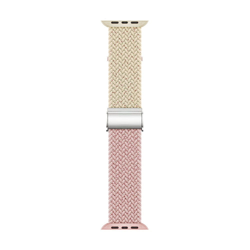 Apple Watch (38/40/SE/41/42mm) Tofarvet Nylon Rem - Beige / Blå