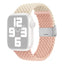 Apple Watch (38/40/SE/41/42mm) Tofarvet Nylon Rem - Beige / Lyserød
