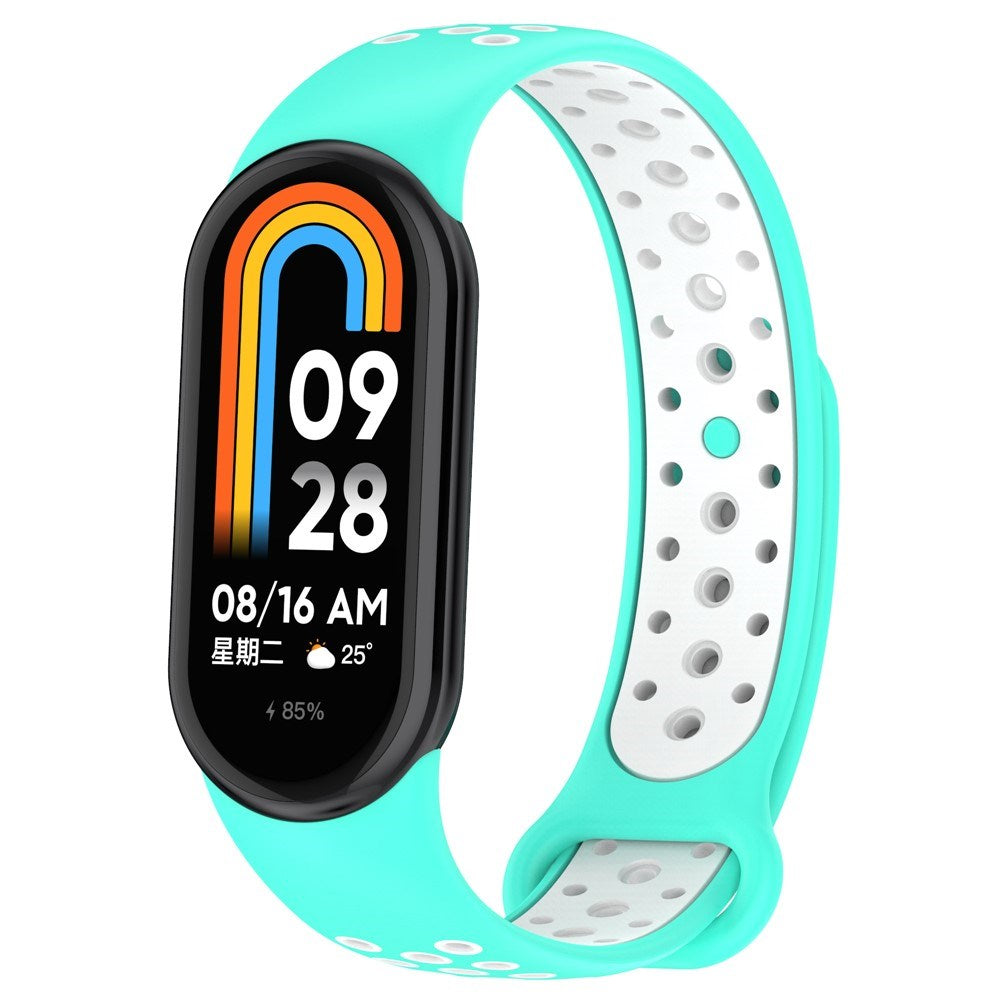 Xiaomi Smart Band 10 / 9 / 8 / NFC Silikonerem - Turkis / Hvid
