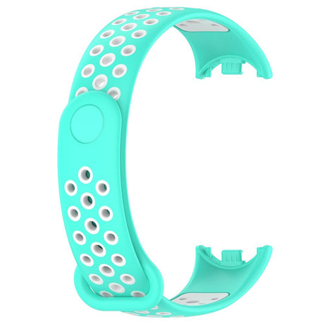 Xiaomi Smart Band 10 / 9 / 8 / NFC Silikonerem - Turkis / Hvid