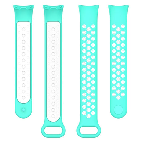 Xiaomi Smart Band 10 / 9 / 8 / NFC Silikonerem - Turkis / Hvid