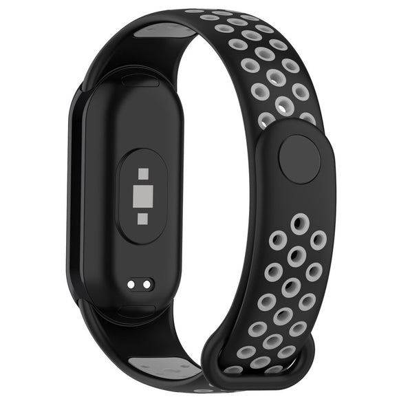 Xiaomi Smart Band 10 / 9 / 8 / NFC Silikonerem - Sort / Grå