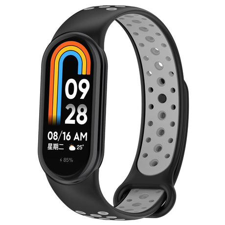Xiaomi Smart Band 10 / 9 / 8 / NFC Silikonerem - Sort / Grå