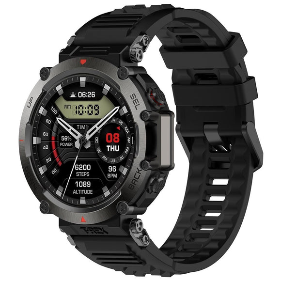 Amazfit T-Rex Ultra Silikone Rem m. Monteringsværktøj - Sort
