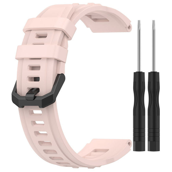 Amazfit T-Rex Ultra Silikone Rem m. Monteringsværktøj - Lyserød